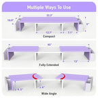 Simple Houseware Desk Dual Monitor Stand Riser with Drawer, Purple - color: Purple