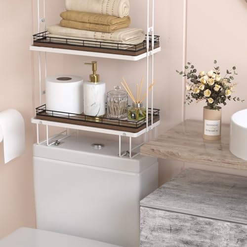 Acacia Bathroom Toilet Tank Tray, 13" Wood Toilet Paper Storage Basket Back of Toilet Basket Organizer, Vanity Tray for Perfume Makeup Candle Kitchen Counter Coffee Table Decor - color: Acacia, size: 13" x 6.5" x 1.5"