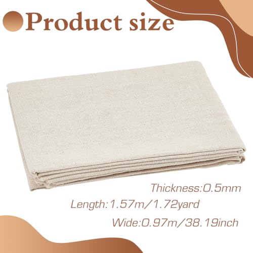 FINGERINSPIRE 2 PCS Pottery Linen Cloth 63x39 inch (Ivory White) - Linen Fabric Tablecloth Clay Sculpture Tool for Ceramic Art DIY Crafts