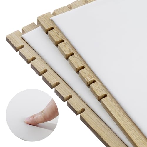 MyGift necklace display standMyGift 2-Pack Bamboo Jewelry Display Stands with PU Panel & Multi-Rung Design – Detachable Bases, Non-Scratch Surface jewelry display for vendors, - color: White