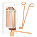 Airy Abode Candle Wick Trimmer and Candle Snuffer Accessory Set – Pick Your Color - color: Rose Gold