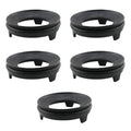 HJGarden 5PCS Black Stone Egg Sphere Holder Tray Crystal Ball Display Base Stand Holder Sculpture Ball Egg Display Stand Ostrich Egg Tray Base Pedestal Stand Goose Egg Stand Holder