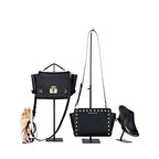 Purse Display Stand - 2 Pack Solid Black Bag Display Rack Stands, Counter Adjustable Height Stainless Steel Purse Handbag Holder Display Stand - color: Black