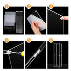 Geetery 4 Pieces Tall Acrylic Vase Wedding Centerpieces Clear Flower Stand Column Geometric Floral Vase Elegant Display Holder for Birthday Party Wedding Table Decorations (20 Inch) - size: 20 Inch