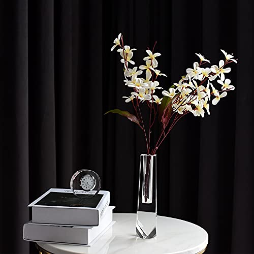 kitCom Series Crystal Vase, Flower Vase, Suitable for Home Decor, Wedding or Gift - 8.3 Inch Luxury Crystal Flower Vase - size: 8.3×2×2 inches