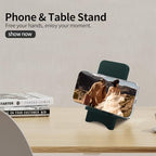 Cell Phone Stands, Desktop Stand, Luxury Nature Wood Simple Phone Stand, Compatible with iPhone & All Cell Phones, Ultra-Stable, Portable & Non-Slip Design, 2 Pieces, Green - color: Green