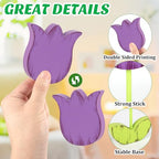 3 Pcs Spring Table Decorations Tulip Wooden Set Tabletop Farmhouse Spring Tiered Tray Decor Hello Spring Decorations for Home (Tulip)