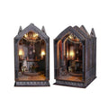 Book Nook DIY Gothic Miniature Kit, Wooden Rolife Miniature Kit with 3D Structure and Bookend Design for Adults, DIY Miniature House Kit for Bookshelf Decor and Gift