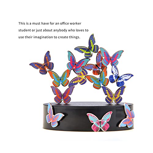 PowerTRC Toy Magnetic Desktop Sculpture (Butterflies) | Mini Magnetic Art Decoration for Desktop | Fun Stress Relief Office Gift