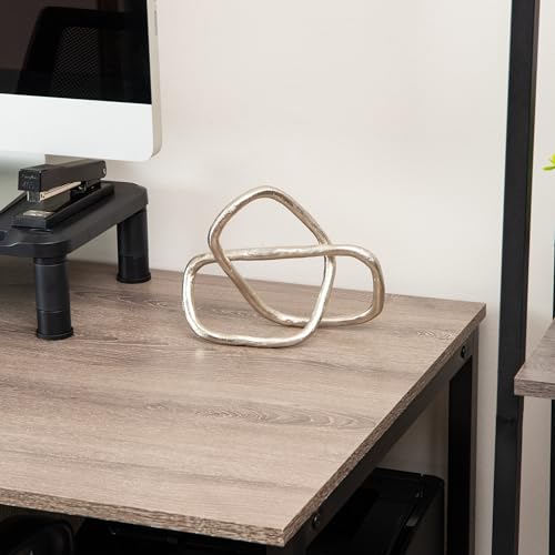 Mind Reader Metal Geometric Infinity Sculpture, Modern Home and Office Decor, Accent for Desks, Coffee Tables, and Shelves, Metal, Silver - color: Decorative Squiggle