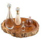 Irregular Shape Wood Trays, Natural Wooden Tray for Décor, Rustic Wooden Tray, Candle Holder Trays, Wood Tray for Home Décor, Size D(10.5") xH(1.2")