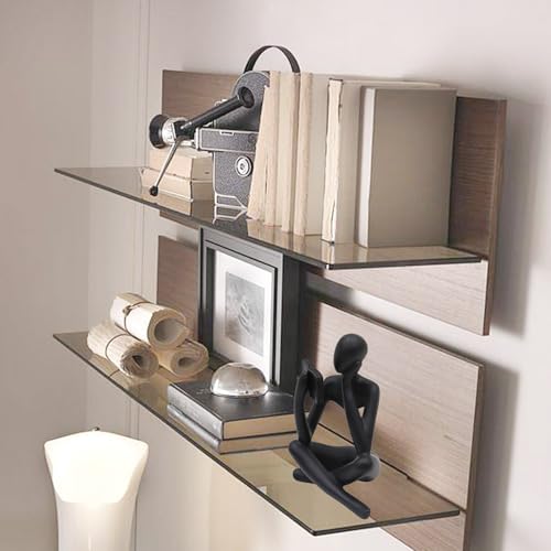 Jinkoozz Reading Women Statue, Thinker Sculptures, Abstract Art Ornament, Modern Aesthetic Figurine Decoration, Suitable for Home Living Room Bedroom Office Shelf Table Desk Bookshelf Decor - color: Black Right, size: Small