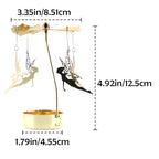 Spinning Candle Holder, Rotary Girl with Wings Gold Metal Spinning Tea Lights Candle Holder for Unique Gift for Friend Gifts for Women, Romantic Decor