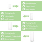 Cylinder Glass Vase Set of 30, Cylinder Vases for Centerpieces Bulk, Modern Clear Hurricane Candle Holders for Pillar Candles, Wedding Flower Vases for Floating Candle Table Decorations - size: S+M+L