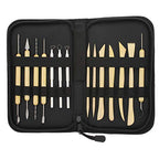 U.S. Art Supply Pottery & Clay Tools Set (14-Piece) - Includes Pottery Tools, Canvas Case for Sculpting, Ceramics, and Easy Storage & Transport - size: 14-Piece with Nylon Case