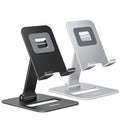 Nulaxy 2 Pack Dual Folding Cell Phone Stand, Fully Adjustable Phone Holder for Desk, Compatible with Phone 16 15 14 13 12 11, Nintendo Switch, All Phones, Black & Silver - color: Black & Silver
