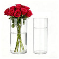 2 Pack Acrylic Cylinder Vases, Non-breakable Vase for Centerpieces, 12 inch Tall Clear Flower Vase Bulk Floating Candle Holder for Wedding Table Home Decor and Party - size: 2 Pack(4''W x 12''H & 5''W x 12''H)