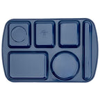 G.E.T. 6 Compartment School Cafeteria Tray, Left Handed, 10" x 15", Navy Blue (4 Pack) - color: Navy Blue, size: 10" x 15", style: 4 Pack Left Handed Trays