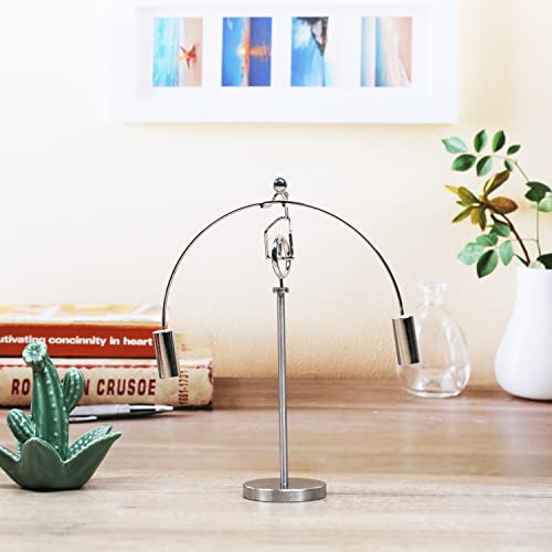 Sunnytech Unicycle Weightlifter Stainless Steel Physics Balancing Tumbler Kinetic Art Balance Toy Decompressive Science Psychology Home Offic Decor Desk Toy WJ143 - style: WJ143