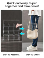 Acrylic Sticker Display Stand, Sticker Holder Display for Vendor Events, Card Rack Display Stand, Portable Display Rack - size: Three Rows