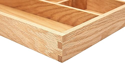 pandapark Wood Organizer Tray,Black Walnut,Desk & Drawer Storage Box (Oak Master-4) - color: Oak Master-4