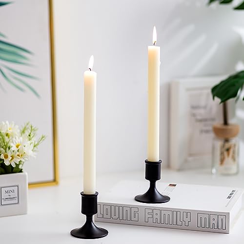 Sziqiqi Candlesticks Holder for Wedding Table Centerpiece - Black Taper Candle Holders Candle Stick Holder Bulk for Christmas Candlelight Dinner Wedding Party Festival Decor Pack of 6 - color: Black-style 1, size: 6 Pcs