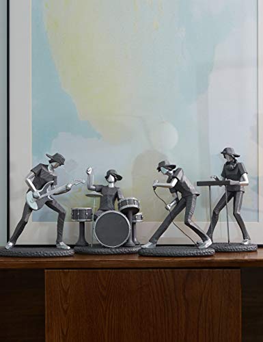HAUCOZE Musician Statue Music Figurine Gift Home Decor Table Centerpiece Sculpture for Piano Studio Bedroom Polyresin 10 Inch