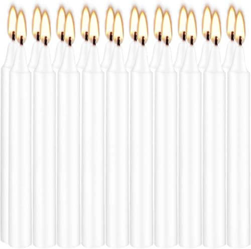 40 White Candles Mini Unscented Taper Candles for Christmas,Household, Wedding, Rituals, Prayer, Birthdays, Meditation, Altar,Party and Home Decor Candle Sticks - 4 Inch Tall - color: 40 White Color