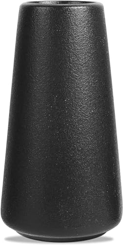 12 Inch Tall Premium Quality Ceramic Vase | Flower Vase for Home Decor | Farmhouse Decor, Desk Decor, Modern Decor, Aesthetic Room Decor, White Vase for Bohemian Decor, Pampas Vase, Black - color: Black, size: Extra Large (12 inches)