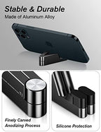 MONEER Cell Phone Stand, Phone Stand for Desk, Foldable & Portable iPhone Stand, Cell Phone Holder Desk Compatible with All Mobile Phone, iPhone, iPad mini, Tablet 4-10.5" (Black) - color: Black