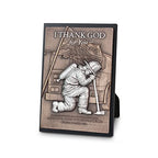 Lighthouse Christian Products Thankful Hammered Bronze Tone 8.75 Inch Cast Stone Sculpture Plaque Fireman - style: Fireman