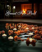 Homemory 24Pack 2” Flameless Led Floating Candles, 200 Hour Plastic Battery Operated Flickering Waterproof Tealights for Cylinder Vases, Centerpieces at Wedding, Party, Pool, Holiday (White Base) - color: White base (24 Pack)