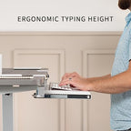 VIVO Small Keyboard Tray, Under Desk Pull Out with Extra Sturdy C Clamp Mount System, 20 (26 Including Clamps) x 11 inch Slide-Out Computer Platform Drawer, White, MOUNT-KB05ES-W - color: White, size: 20 inch