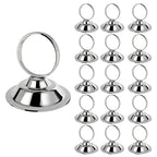 Urban Deco 16 PK Table Card Holder Place Card Holders Steel Card Holders for Photos, Food Signs, Memo Notes, Weddings, Restaurants, Birthday (Silver) - color: Silver
