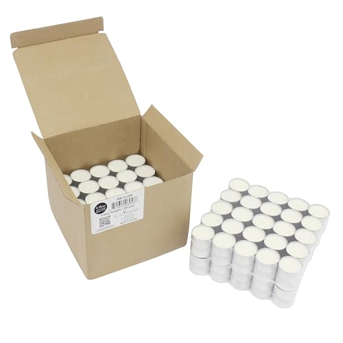 Stonebriar Unscented Long Burning White Tealight Candles, Bulk Pack, 6-7 Hour Burn Time, Smokeless Tealights for Parties, Weddings, Home, 200 Count - size: 200 Pack