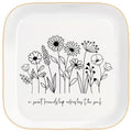 Christian Bible Verse Jewelry Dish Trinket Tray Gifts- Inspirational Ceramic Ring Jewelry Tray Gifts for Women-A Sweet Friendship Refreshes the Soul-Proverbs 27:9 (Modern) - style: Modern-Sweet Friendship