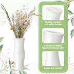 Didaey 10 Pack Composite Plastic Flower Vases Bulk White Small Boho Floral Vases for Dried Flower Bouquet Pampas Grass Centerpieces Fall Wedding Party Living Room Decor(Bohemian) - style: Bohemian