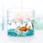 JYPS Clear Vase Set of 3, Polycarbonate, Round, Transparent, Wide Mouth, 6 inches, Ideal for Wedding Decor, Flowers, Bedroom, Living Room, Bathroom, Break Resistant - size: 6.2'' W*5.9'' H + 6'' W*5.9'' H + 3.8'' W*3.6'' H