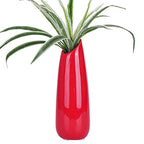 VanEnjoy 9.4" Red High Creative Oblique Opening Design Desktop Ceramic Vase Home Office Decoration Vases - color: Red
