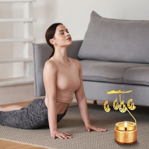 Kunrsug Cat Rotating Scented Candles Gift Set for Birthdays, Christmas, Thanksgiving, or As A Unique Present for Your Mom, Sister, Girlfriend, Colleagues, Friends, or A Dear Friend - style: Moon Cat