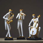 HAUCOZE Music Decor Musician Statue Cello Sculpture Figurine Music Lovers Gift for Studio Living Room Office 10 Inch