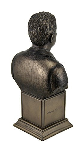Veronese Design 7 1/2" Tall Theodore Roosevelt Bust on Inscribed Plinth Cold Cast Resin Antique Bronze Finish