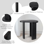 Oakrain Black End Tables, Wood Sofa Bed Side Table, Modern Nightstand for Bedroom, Small Coffee Table for Living Room - color: Black-triangle Shape