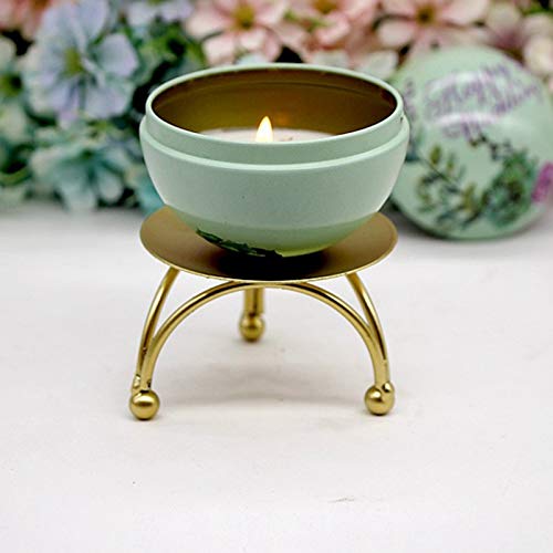 Candle Holder Gold Candle Holders Set of 2 Decorative Handmade Iron Pillar Plate Candle Holder Centerpiece Fit LED & Wax Candles Pedestal Candle Stand
