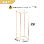 Nuptio Gold Vases for Centerpieces Wedding with Acrylic Panel - 2 Pcs 31.5 inch Tall Metal Flower Vase Flowers Stand - Elegant Bulk Weddings Decoration Table Geometric Centerpiece for Party Tables - size: 31½ inch Tall