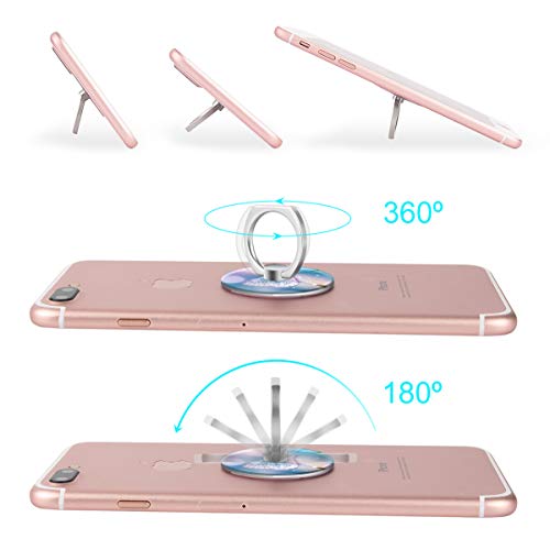 Bonoma Phone Ring Holder, 3 Pack Beach Flowers Butterfly Universal Finger Ring Stand Grip Kickstand Compatible with Smartphones and Tablets - color: Beach Flowers Butterfly