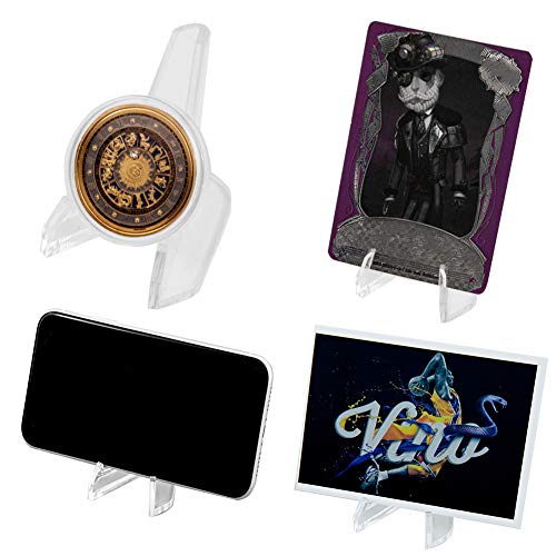 Uncle Paul Coin Display Easel Holder Transparent Easel Stands for Coins Capsules/Phone/Medals/Stones/Cards 6 Packs