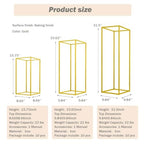 23.6inch 10 pcs Column Vases Gold Centerpieces for Table Metal Flower Stand Gold Wedding Centerpieces for Tables Party Floral Stands for Flowers - size: 23.62 Inches - 10 pcs