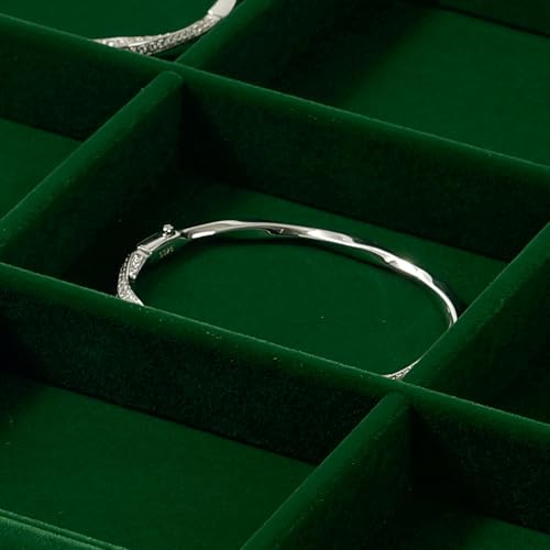 12 Grids Velvet Jewelry Tray Bracelet Trays Bangle Holder for Bracelet Bangle Earring Ring Display Storage (Green) - size: 12 Grid for Bracelet/Bangle
