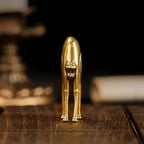 CHOVY Retro Handcrafted Stretching Cat Sculpture - 100% Solid Brass Elegant Desk & Tabletop Decor, Collectible Art Ornament for Home & Office | Unique Gift for Cat Lovers - style: Stretching cat